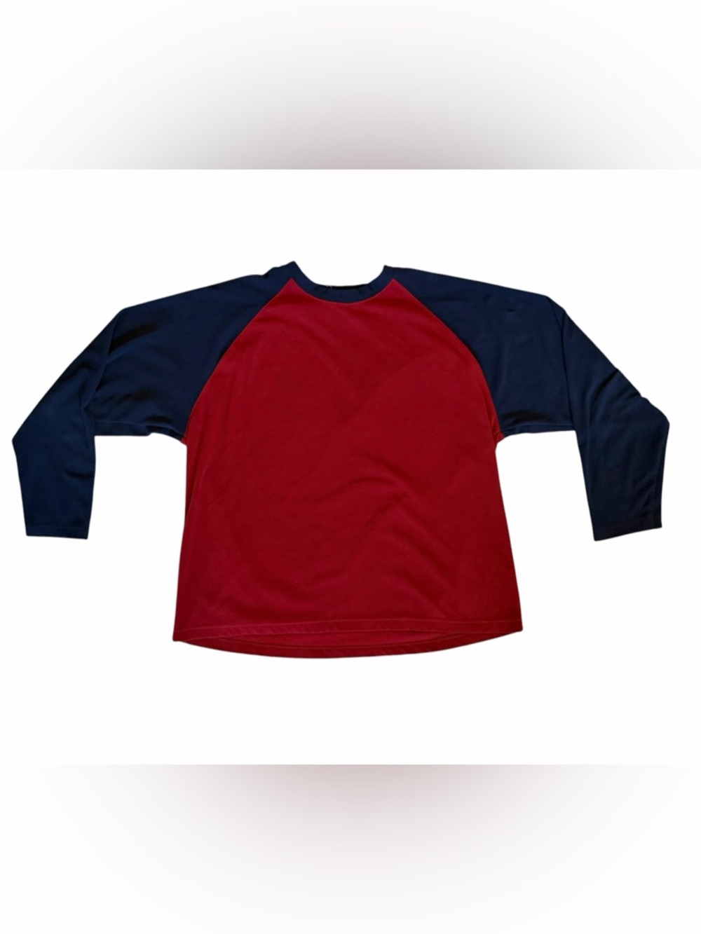 Vintage Men’s J. Crew Red & Navy Long-Sleeve Shirt size L